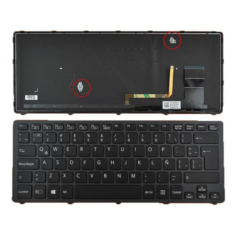 TASTIERA PER LAPTOP SONY VAIO SVF14 NERO CON CORNICE