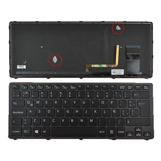 TASTIERA PER LAPTOP SONY VAIO SVF14 NERO CON CORNICE