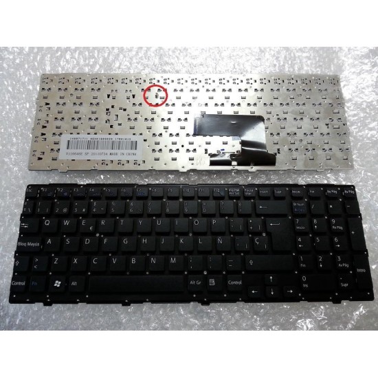 TASTIERA PER NOTEBOOK SONY VAIO VPC-EH3E0E VPC-EH3Q1E VPC-EH3J1E VPC-EH3C0E NERO