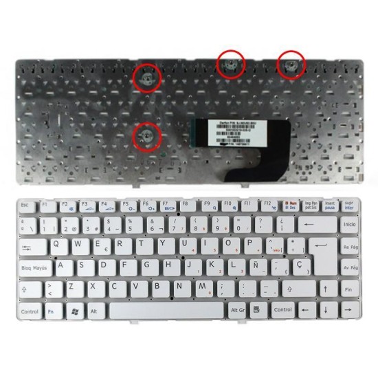 SONY VGN-NW SERIE TASTIERA DEL COMPUTER PORTATILE 148738061 BIANCO