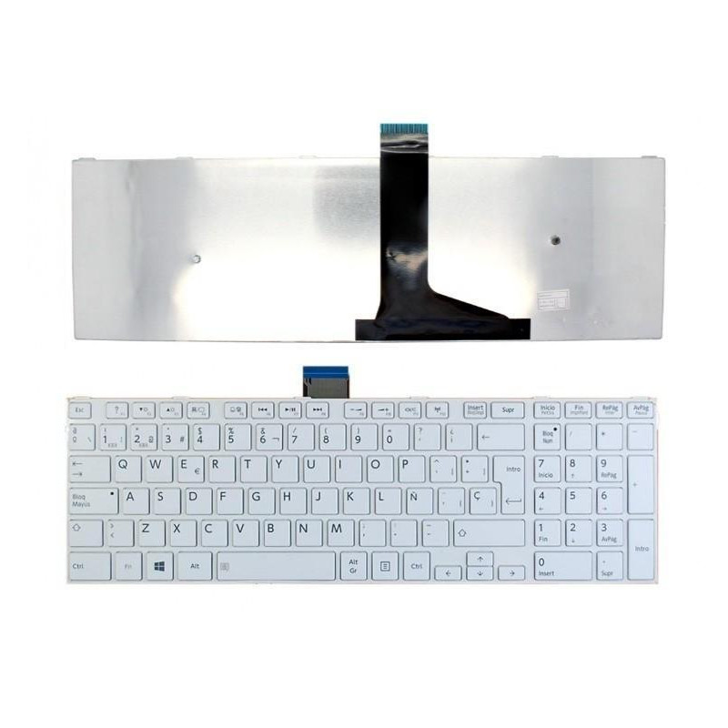 TASTIERA PER LAPTOP TOSHIBA C55-A BIANCO CON CORNICE