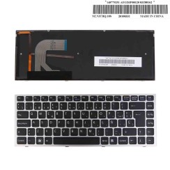 TASTIERA RETROILLUMINATA PER NOTEBOOK SONY VAIO SERIE VPC-S CON CORNICE ARGENTATA