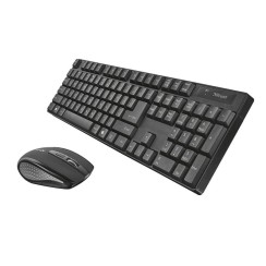 Tastiera + mouse senza fili Trust XIMO nero e argento, nuovo