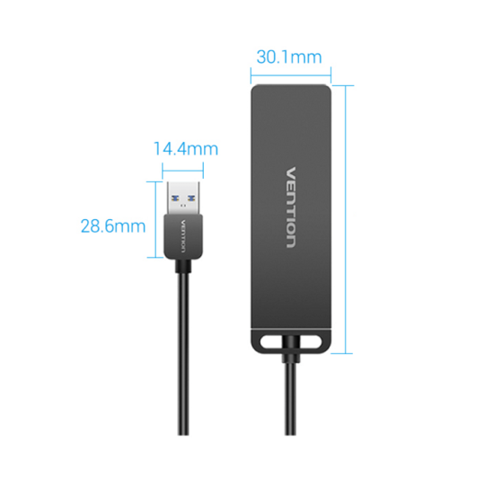 Vention-Hub multi USB 3.0 con 4 porte compatibile con Lenovo, Xiaomi e MacBook Pro, Nuovo