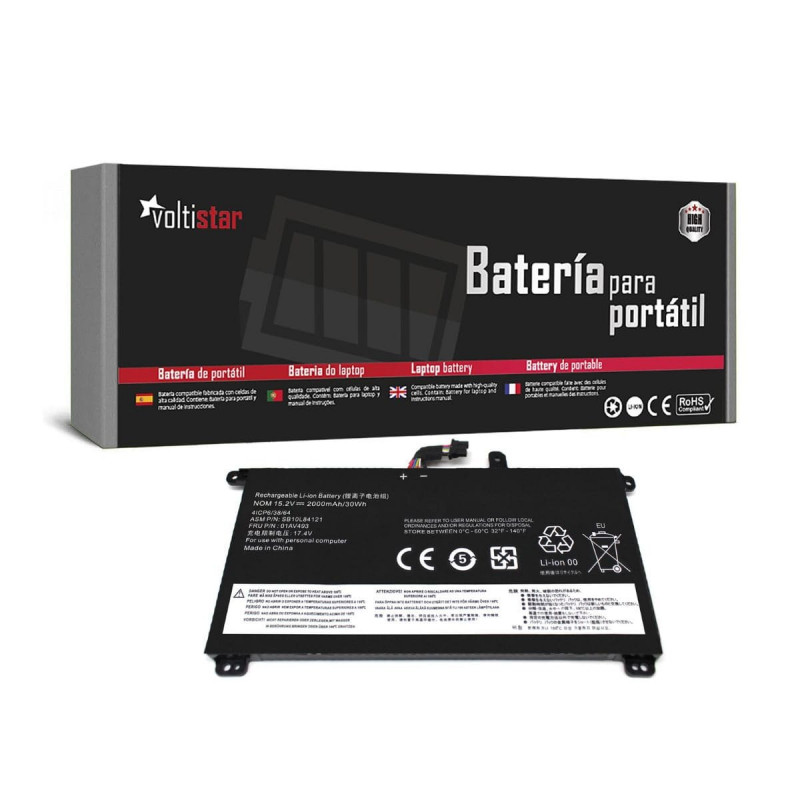 Voltistar Batteria per Lenovo ThinkPad T570, T580, P51S, P52S (2000 mAh) 15.2V