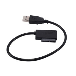 Adattatore USB 2.0 a Mini SATA II, adattatore da 13 pin per unità CD/DVD portatile Slimline, nuovo