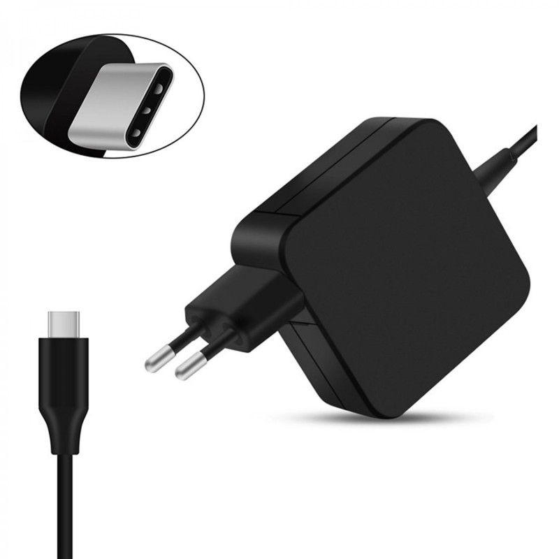 CARICATORE USB TIPO C USB-C 45W 5V-2A, 9V-2A, 12V-2A, 14,5V-2A, 15V-3A, 20V-2,25A