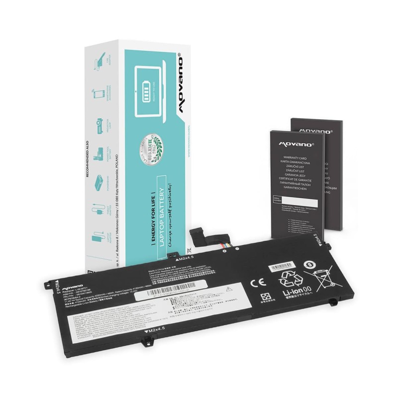 Batteria Movano BT/LE-X390 per Lenovo ThinkPad Yoga X390 e X13 · 49Wh