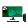Pack Lenovo M920q Tiny i5 8500T 16GB SSD 256GB + LCD 34" + Tastiera e mouse wireless + WiFi