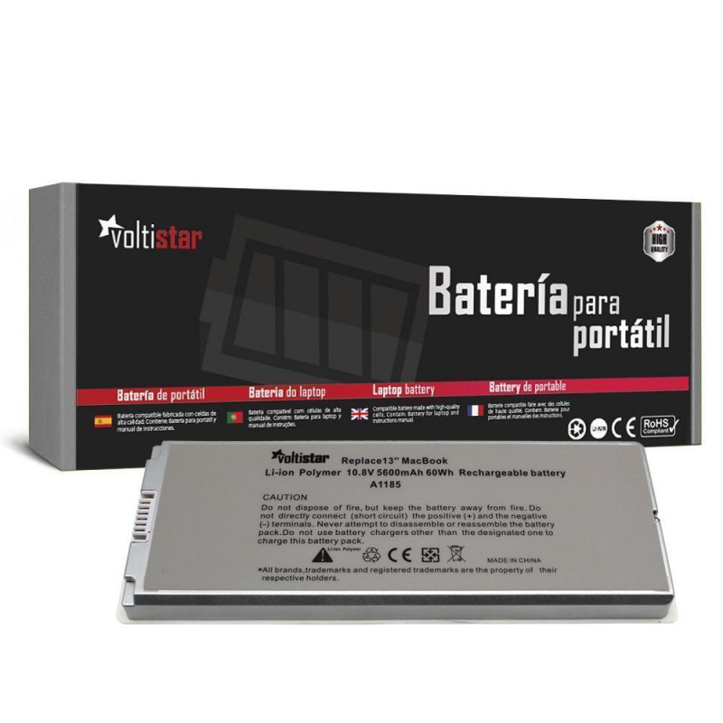 BATTERIA APPLE MACBOOK 13 POLLICI LAPTOP A1185 BIANCO