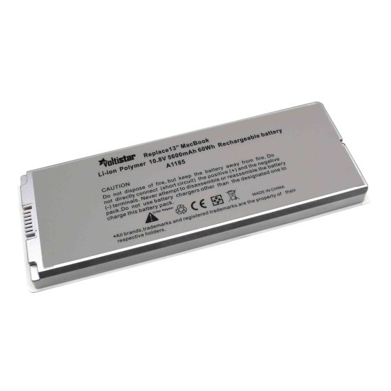 BATTERIA APPLE MACBOOK 13 POLLICI LAPTOP A1185 BIANCO