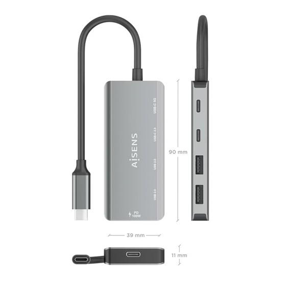 Hub USB Aisens A109-0945 Multiporta USB