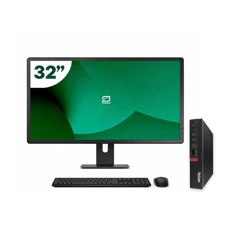 Pack Lenovo M75Q G1 Tiny AMD Ryzen 3 + Monitor 32" + Tastiera/Mouse + WiFi USB