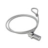 Ewent EW1241 Lucchetto di Sicurezza con Combinazione e Cavo in Acciaio, Nuovo