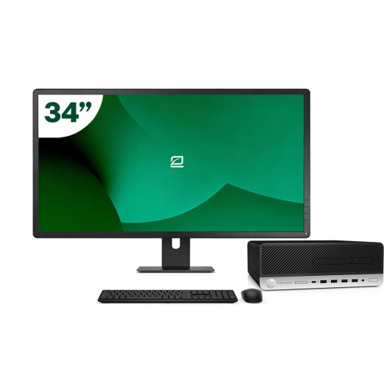 Pack HP 600 G4 SFF i5 8500 + Monitor 34" + Tastiera/Mouse + WiFi USB