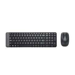 Tastiera + mouse wireless Logitech MK220, nero, nuovo