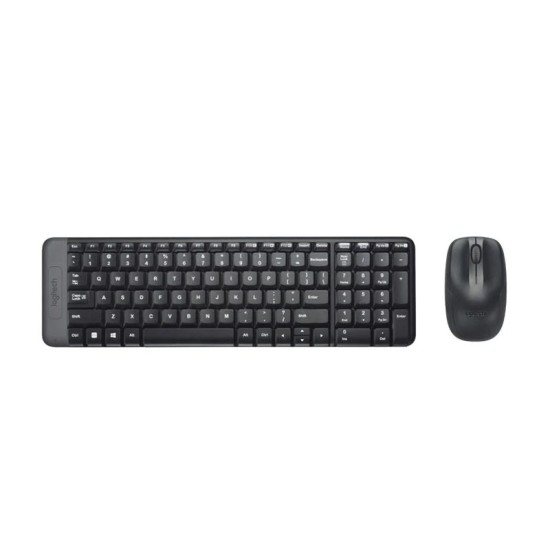 Tastiera + mouse wireless Logitech MK220, nero, nuovo
