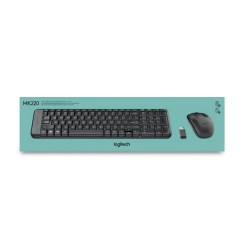 Tastiera + mouse wireless Logitech MK220, nero, nuovo