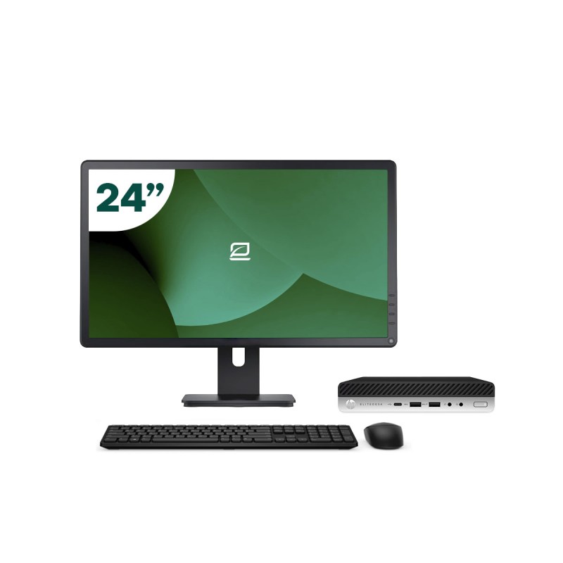 Pack HP 800 G4 Mini i5 8500T + Monitor 24" + Tastiera/Mouse + WiFi USB