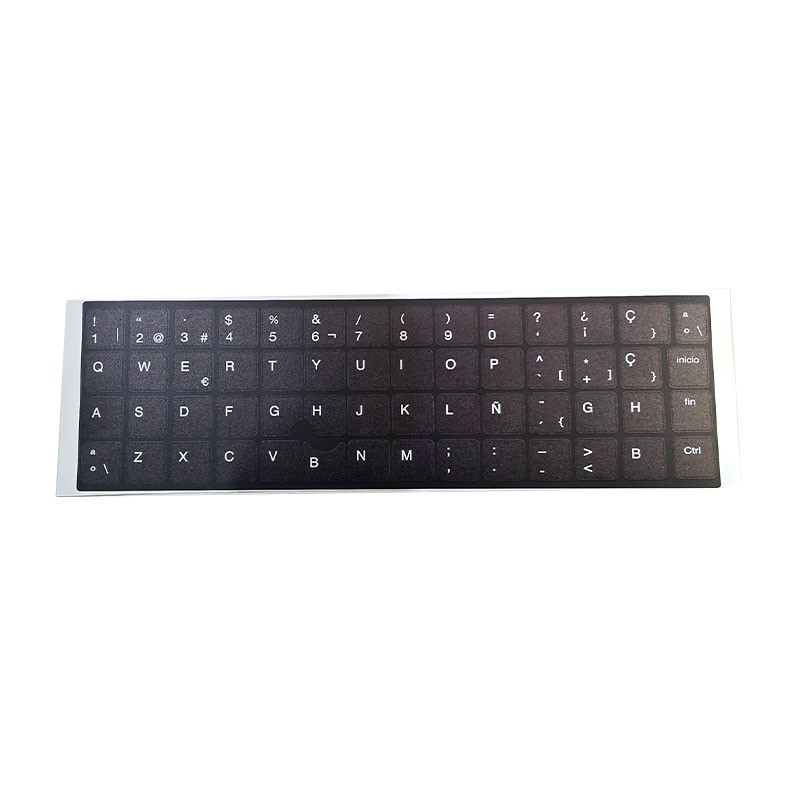 Kit adesivi tastiera spagnolo HP · Fondo UV · ANSI e ISO