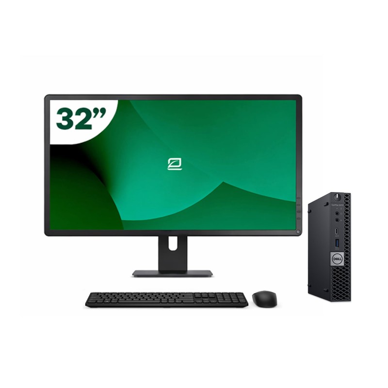 Pack Dell 5070 Micro i5 9500T + Monitor 32" + Tastiera/Mouse + WiFi USB