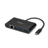 Adaptatore Multiporta StarTech USB Tipo C HUB 3x USB 3.0 1x RJ45 Ethernet e PD, Km0 Scatola Originale