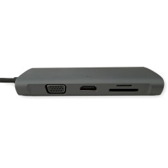 Hub USB-C 10 in 1 HDMI VGA RJ45 Gigabit e USB 3.0