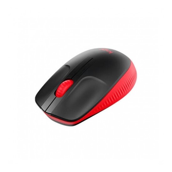 Logitech M190 Wireless Rosso Mouse Wireless Ergonomico