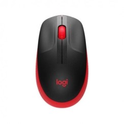 Logitech M190 Wireless Rosso Mouse Wireless Ergonomico