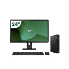 Pack Lenovo M70q Tiny i5 10500T + Monitor 24" + Tastiera/Mouse + WiFi USB