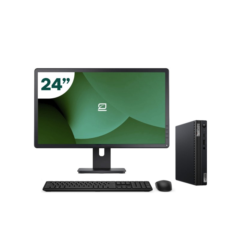 Pack Lenovo M70q Tiny i5 10500T + Monitor 24" + Tastiera/Mouse + WiFi USB