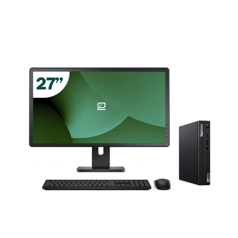 Pack Lenovo M75Q G2 Tiny AMD Ryzen 3 + Monitor 27" + Tastiera/Mouse + WiFi USB
