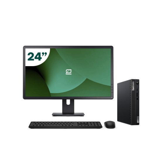 Pack Lenovo M80q Tiny i5 10500T + Monitor 24" + Tastiera/Mouse + WiFi USB