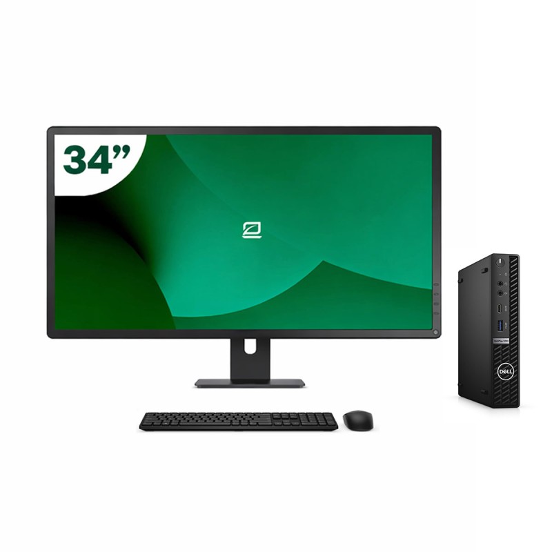 Pack Dell 5090 Micro i5 11500T + Monitor 34" + Tastiera/Mouse + WiFi USB