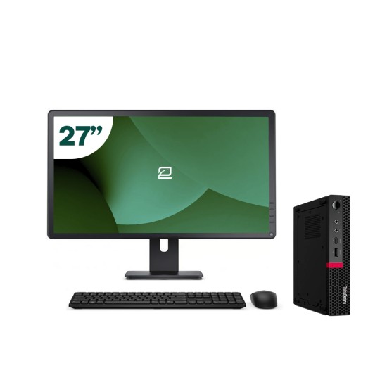 Pack Lenovo M720q Tiny i5 8500T + Monitor 27" + Tastiera/Mouse + WiFi USB