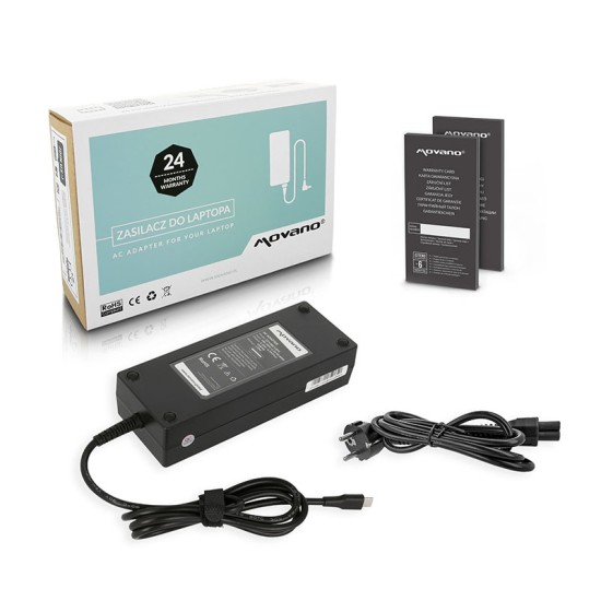 Cargatore Movano USB-C 130W per Dell Nero Originale Compatibile