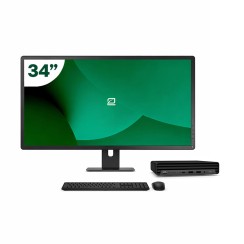 Pack HP 600 G6 Mini i5 10500T 16GB SSD 512GB + LCD 34" + Tastiera e Mouse Wireless + WiFi