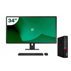Pack Lenovo M720q Tiny i5 9500T + Monitor 34" + Tastiera/Mouse + WiFi USB