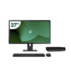 Pack HP 800 G6 Mini i5 10500T 16GB SSD 256GB + LCD 27" + Tastiera e Mouse Wireless + WiFi