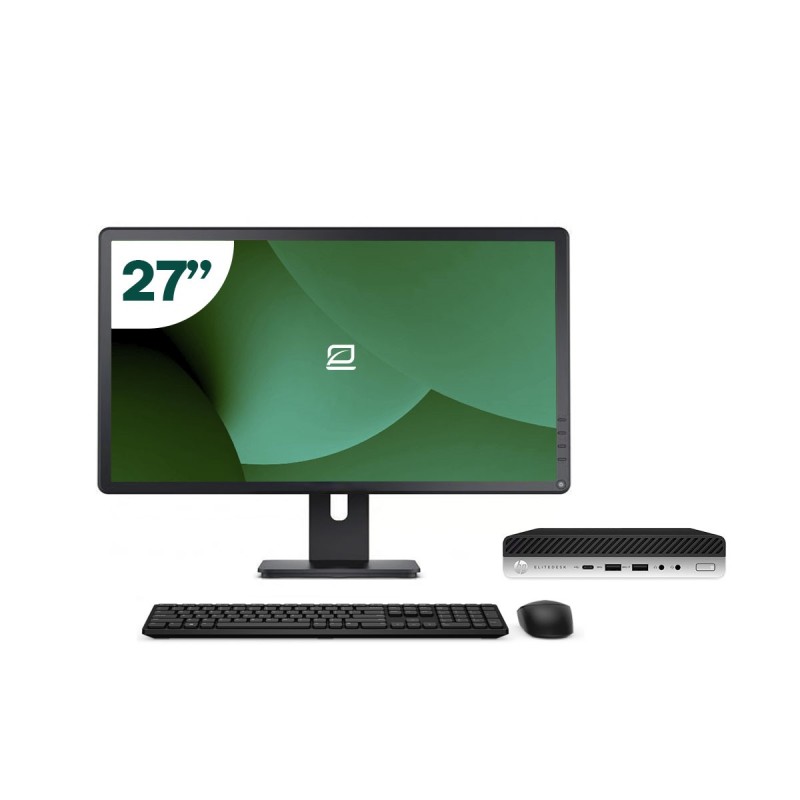 Pack HP 800 G5 Mini i5 9500T + Monitor 27" + Tastiera/Mouse + WiFi USB