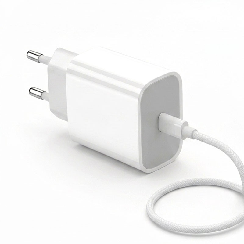 Caricatore USB-C PD 20W + Cavo USB-C a USB-C Intrecciato 1M