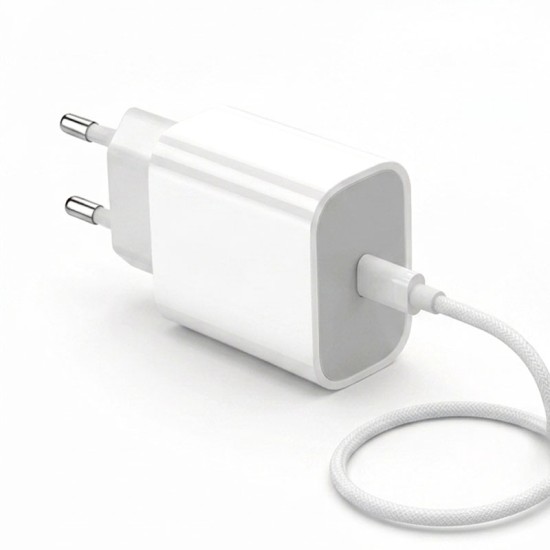 Caricatore USB-C PD 20W + Cavo USB-C a USB-C Intrecciato 1M