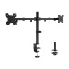 AISENS DT32TSR-279 Supporto da tavolo per 2 monitor 17"-32" Eco girevole e inclinabile 10 kg/braccio, nuovo