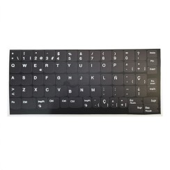Kit adesivi tastiera spagnolo Lenovo · Fondo UV · ANSI e ISO