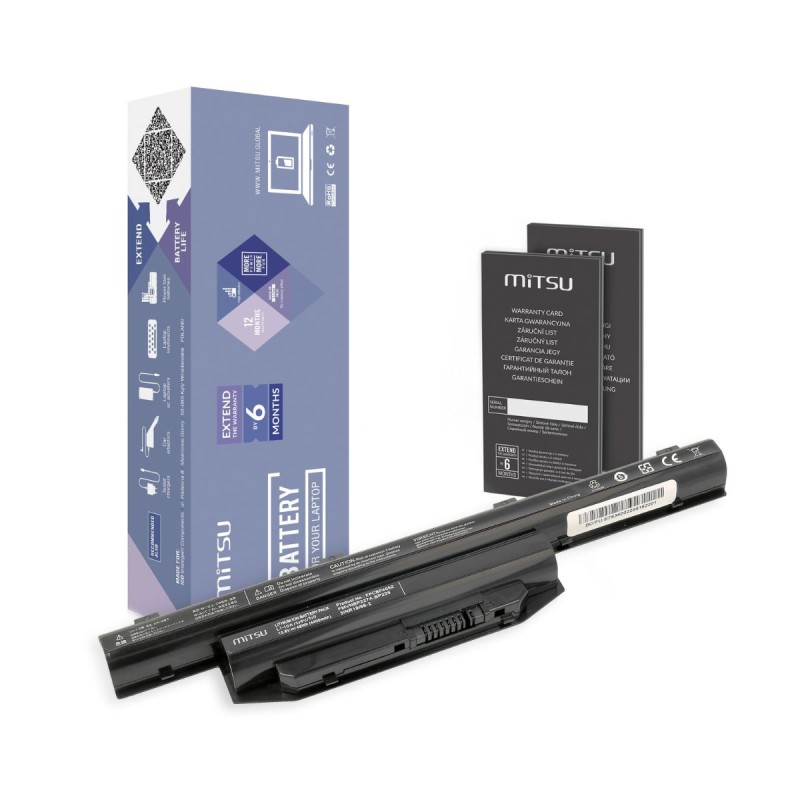 Mitsu Batteria per Fujitsu Lifebook Series A, Series E, Series S (4400 mAh) 11.1V