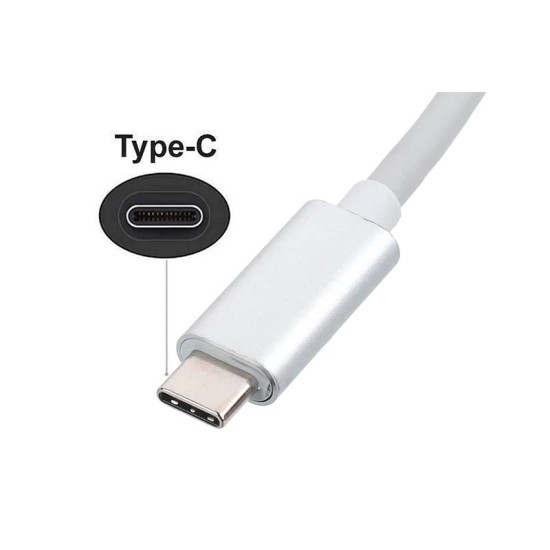 Cavo USB Type-C 1M - Carica e dati USB, bianco Samsung, Huawei - 1a qualità