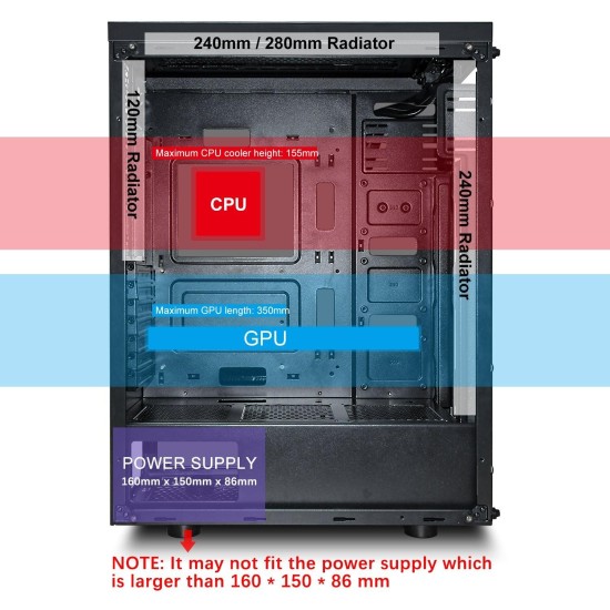 DARKFLASH PHANTOM PHANTOM ATX MICRO-ATX DESKTOP GAMING BOX
