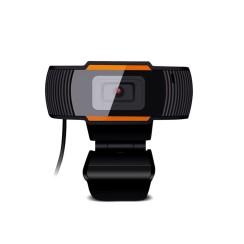 Webcam HD 720P con microfono, USB, Nero, Nuovo