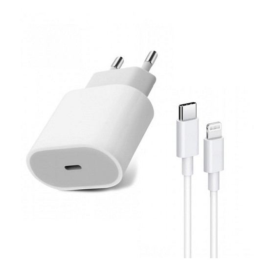 Caricabatterie Iphone 12 + cavo 20W Mobile USB C, USB C 3.0 a Lightning Iphone ricarica veloce