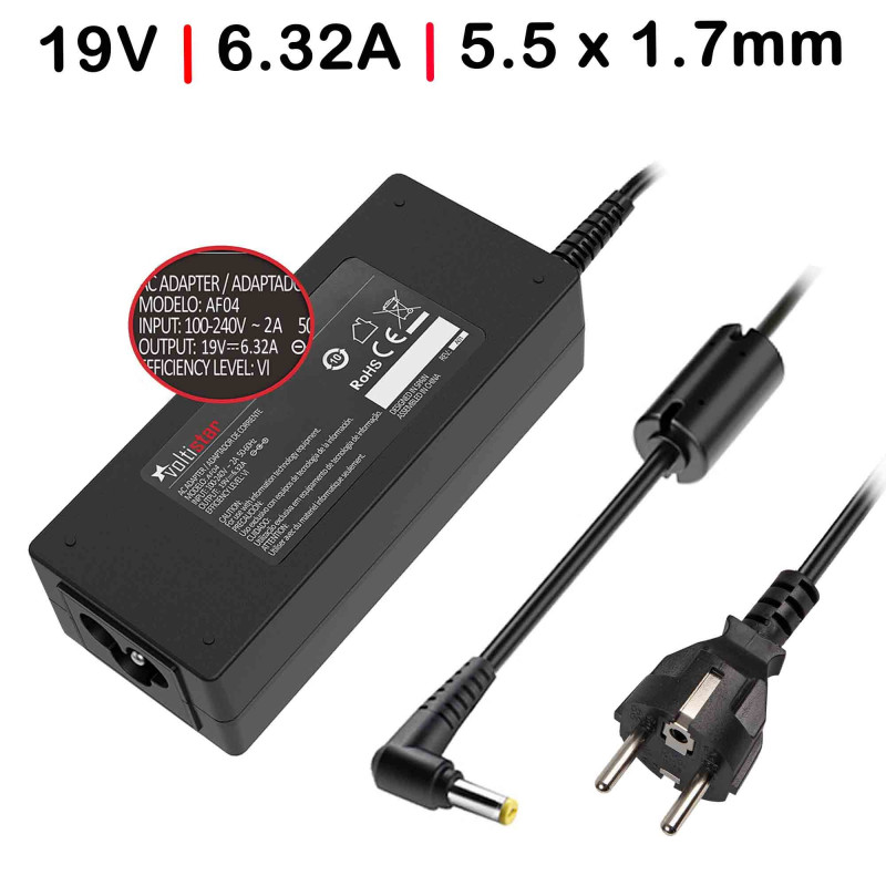 CARICABATTERIE PER LAPTOP ACER 120W 19V 6,32A 5.5X1.7MM